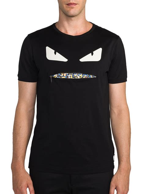 fendi zip mouth t shirt|fendi t shirts.